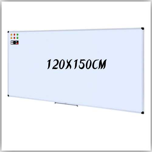 Magnetic Whiteboard 120X150cm, Wall Mounted White Board with Pen Tray