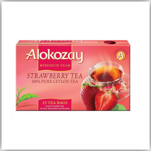 Alokozay Strawberry Tea - 25 Tea Bags in Foil Wrapped