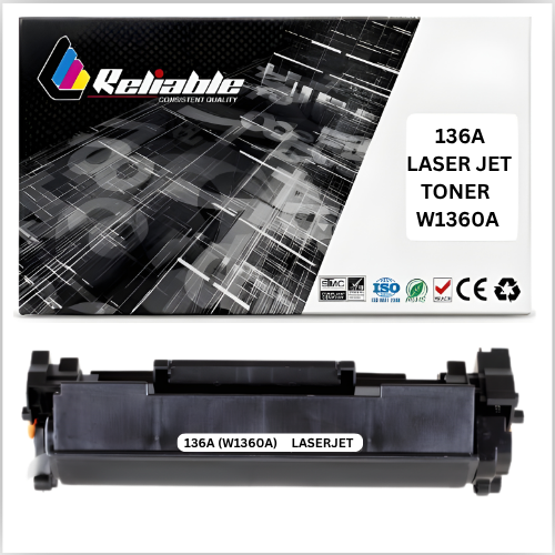 136A (W1360A) Black LaserJet Toner Cartridge Compatible