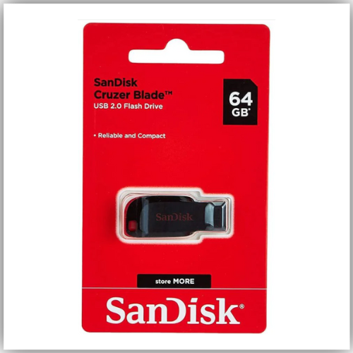 SanDisk Cruzer Blade USB Flash Drive -64GB