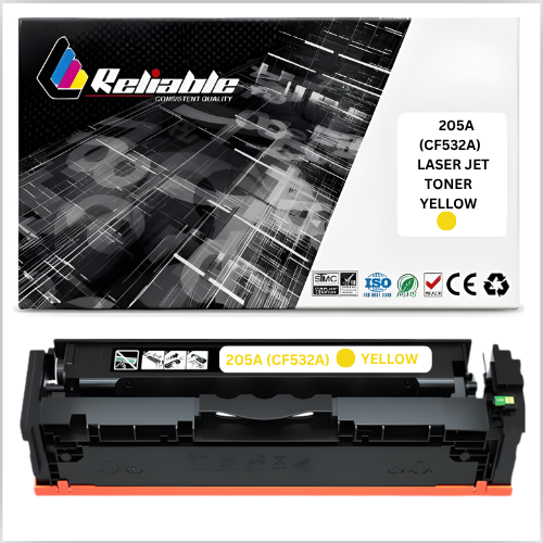 205A (CF532A) Yellow LaserJet Toner Cartridge Compatible