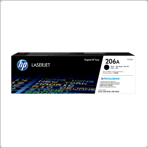 HP 206A Black Original LaserJet Toner Cartridge, (W2110A)