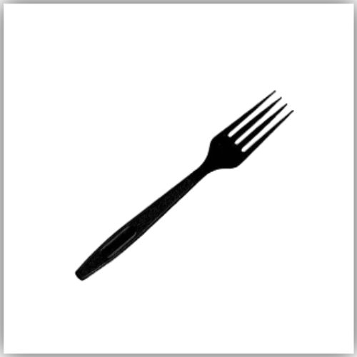 Black Plastic Table Fork - HD, 50Pcs/Pack