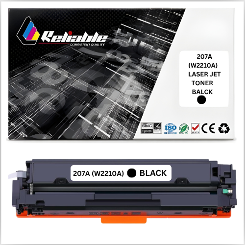 207A (W2210A) Black LaserJet Toner Cartridge Compatible