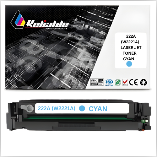 222A (W2221A) Cyan LaserJet Toner Cartridge Compatible