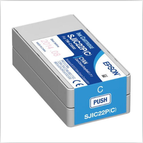 Epson TM-C3500 Cyan Ink Cartridge SJIC22P(C)