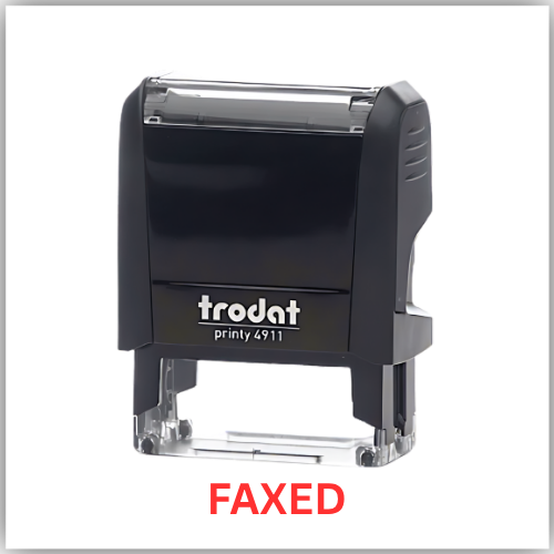 Trodat Printy 4911 Stamp "FAXED" - RED