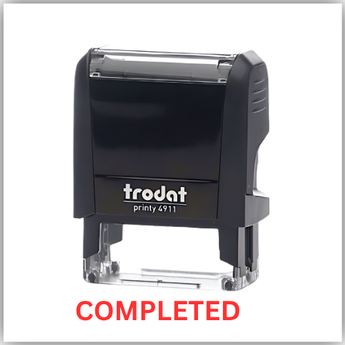 Trodat Printy 4911 Stamp "COMPLETED" - RED