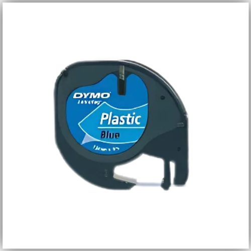 Dymo LetraTag Plastic Tape, 12mm X 4m, [Blue - 91205]