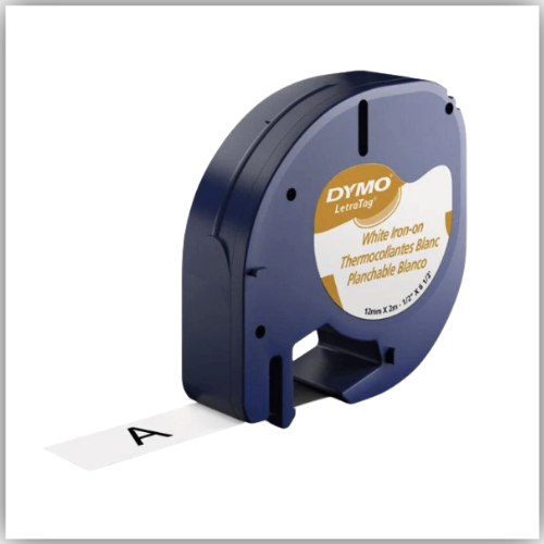 Dymo LetraTag Iron-on Tape, 12mm X 2m, [Nylon White - 18769]