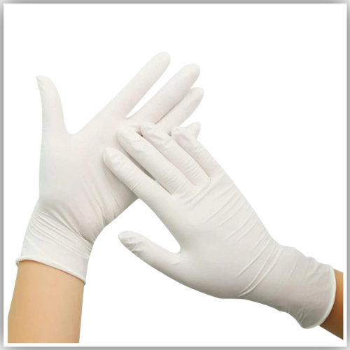 Latex Disposable Gloves, Large, 100pcs/pack