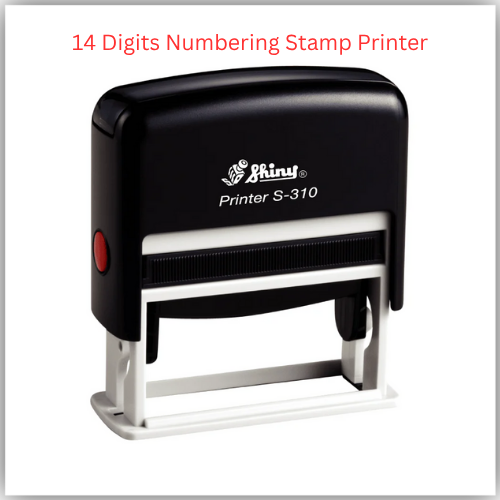 Shiny Self-Inking 14 Digits Numbering Stamp Printer S-310C, Black