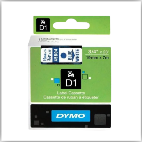 Dymo 45805, D1 Tape,19mm x 7m, Red on White