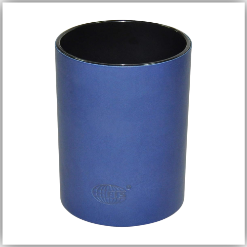 FIS FSPHPUBL Italian PU Pen Holder with Sewing, Blue