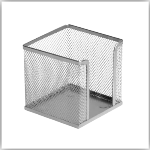 Metal Mesh Memo Holder, Silver