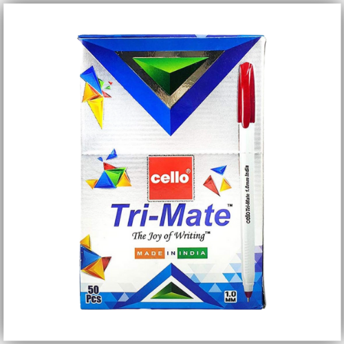 CELLO BALL PEN CELLO TRI-MATE 1.0MM RED
