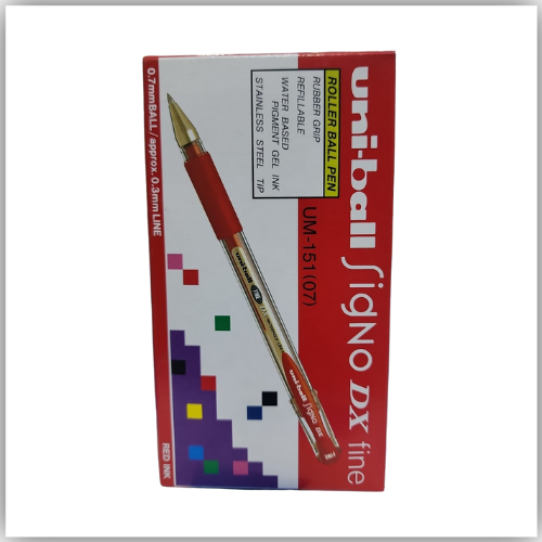 Uni-Ball Signo DX Tip 0.7mm Gel Rollerball Pens -12pk (Black, MI-UM151-RED)