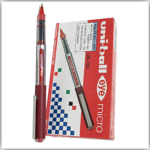 Uni-Ball Eye Micro DX UB-150 Tip Roller Pen 12-Pieces, RED