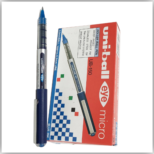 Uni-Ball Eye Micro DX UB-150 Tip Roller Pen 12-Pieces, blue