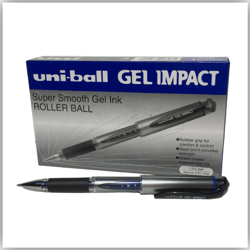 Uniball Impact Gel Pen, Pack of 12 (Blue)
