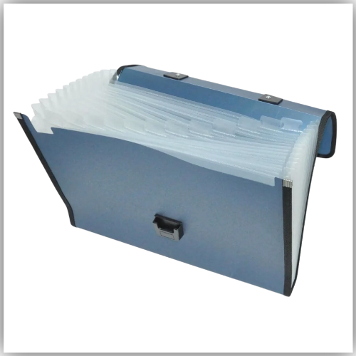 Expanding File Metalic, 13 Pockets, F/S (210 X 330MM), Blue (FSPG1306BL)