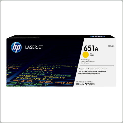 HP 651A Yellow Original LaserJet Toner Cartridge (CE342A)