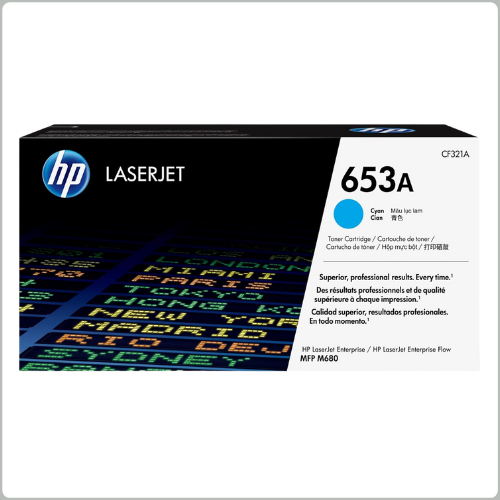 HP 653A Cyan Original LaserJet Toner Cartridge (CF321A)