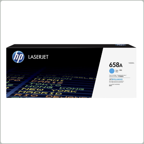 HP 658A Cyan Original LaserJet Toner Cartridge, W2001A