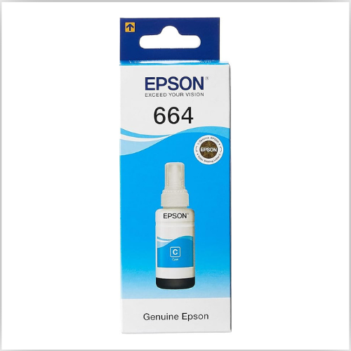 Epson 664 EcoTank Ink Bottle - 70ml, Cyan
