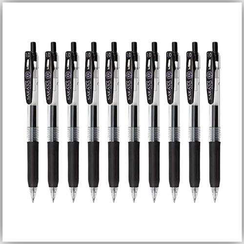 Zebra Sarasa- Rollerball Gel Ink Pen, 1.0mm, BLACK 1X10