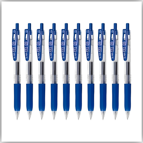 Zebra Sarasa- Rollerball Gel Ink Pen, 1.0mm, BLUE 1X10