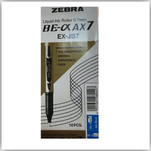 Zebra DX-7 Needle Point Rollerball Pen 0.7mm Tip EX-JB5 Blue (Box Of 10)