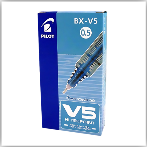 Pilot V5 Liquid Ink Rollerball 0.5 mm Tip (1X12) - Blue