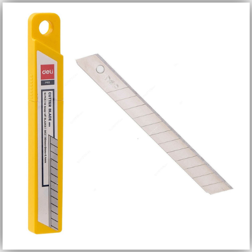 Deli E2011 Cutter Blade Easy Access And Hangable Pp Box Package 1x10 Blade