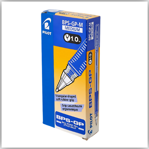 Pilot BPS-GP-M-L Grip Ballpoint 1.0 mm Tip (Pack of 12) - Blue