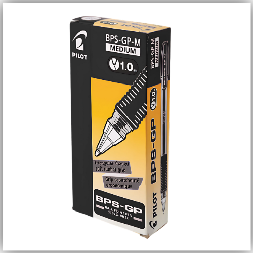 Pilot BPS-GP-M-L Grip Ballpoint 1.0 mm Tip (Pack of 12) - Black