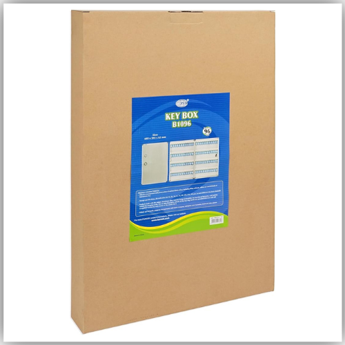 FIS Key Box, 96 Keys Capacity, Colour Silver Size 40.5 x 6.3 x 63 mm - FSKCW-B1096