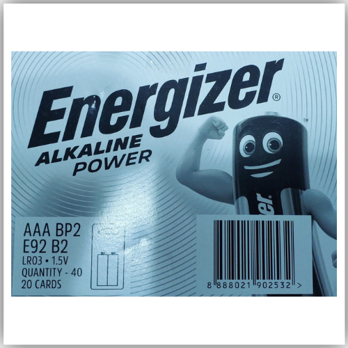 Energizer Power Alkaline AAA Pack of 40 batteries