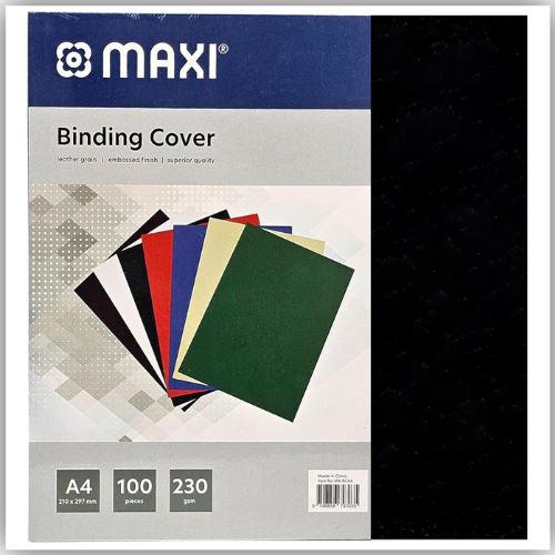 Embossed Leather Board A4 Binding Cover 100/Pack Black