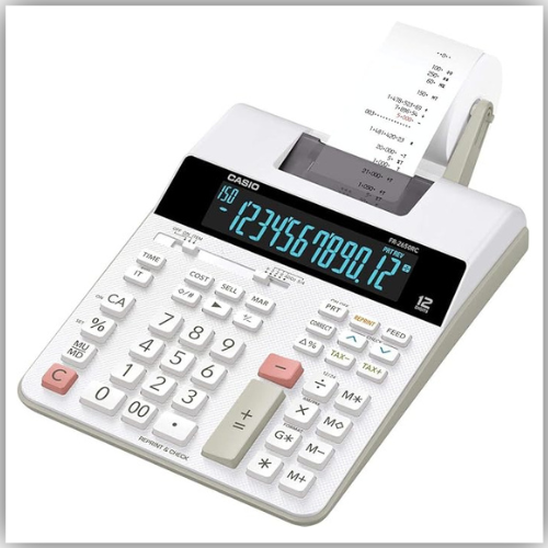 Casio FR-2650RC Desktop Calculator 12-Digit LCD DIGITRON Screen, gray Visit the Casio Store