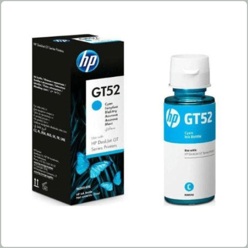 HP GT52 Cyan Original Ink Bottle, 70ml