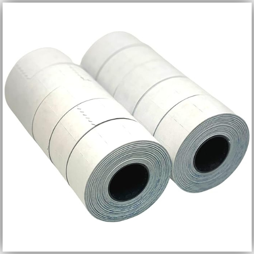 White Price Labels 26x16mm for 2 Lines Labeller [Pack of 36 Rolls]