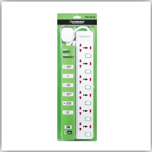 Extension Lead 6 Way Socket 5M - TPB 416N-5M