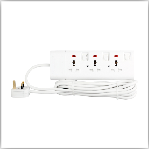 Extension Lead 3 Way Socket 5M With Individual Switch &amp; Indicator -  TPB 723-5M