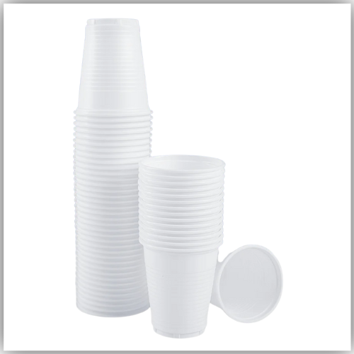 Cups Plastic White, Disposable, 6oz, 1000pcs/Ctn